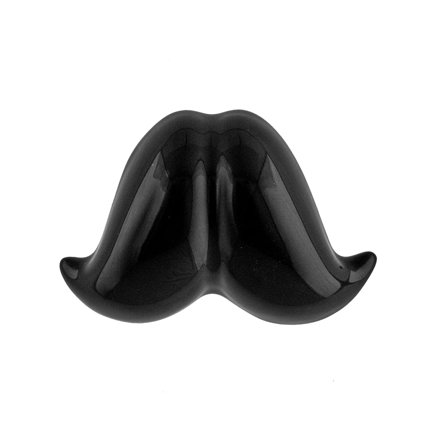 Small Black Ceramic Moustache Hanger for Bathroom Radiators, Handmade in Italy by Letshelter.