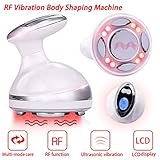 Fat Remover Machine 4 in 1 RF Vibration Machine Red Light Weight Loss Sliming Massager for stomach Radio Frequency Skin Tightening Machine with Smart LCD Display