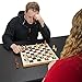 Wooden Chess Set - Classic Strategy Game Folding Board - Staunton Style Pawns (Brown/Tan) - Natural Wood Pieces - 14