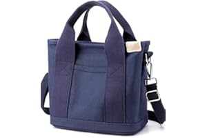 Tuobo Small Tote Bag with Zipper, 2024 Canvas Multi-Pocket Crossbody Bag Shoulder Bag Satchel Hobo Bag Messenger Bag