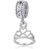 Chili Jewelry Crown Charm for My Princess Queen Compatible with Pandora Charms Bracelets