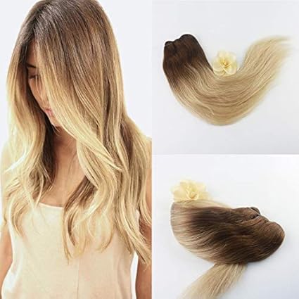 Capelli Umani Balayage 5 Castano Medio Scuro Fading To