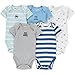 Wan-A-Beez 5 Pack Baby Girls' and Boys' Newborn and Infant Cotton Short Sleeve Bodysuits