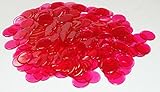 1200 plastic chips with Free Storage Bag (TRANSPARENT DARK PINK)