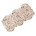 D EXCEED Vintage Metal Lace Pattern Etched Filigree Crystal Stretch Bangle Bracelet for Women 7