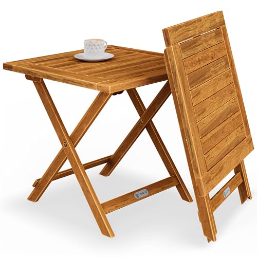 Casaria® Beistell Kaffeetisch, Wetterfest, FSC®-Zertifiziert, 46x46x46