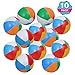 ThinkMax Inflatable Beach Balls, 10 Pack Rainbow Pool Party Balls Water Beach Play Toys
