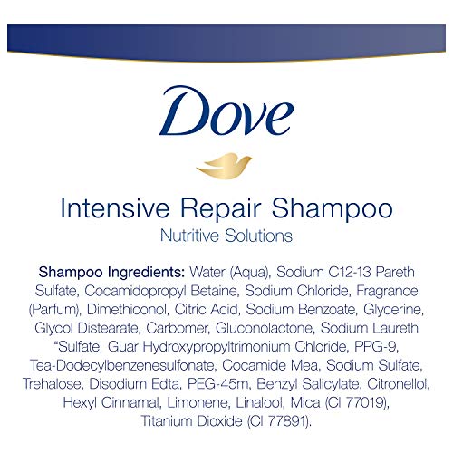 DOVE NUTRITIVE SOLUTIONS SHAMPOO FOR DAMAGED HAIR WITH PUMP INTENSIVE REPAIR DRY HAIR SHAMPOO FORMULA WITH KERATIN ACTIVES 31 OZ
