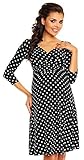Zeta Ville Womens Maternity Wrap V-neck Polka Dot Dress Summer Spot Dress 017c