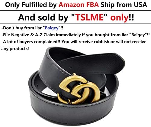 TSLME Luxury Designer GG Style Women Girl Fashion Belt [3.2CM Width]