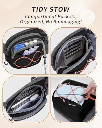 Sportsnew Bum Bag Fanny Pack with Water Bottle Holder, 2L Light Waist Bag, Water-Resistant for Hiking Running Cycling Dog Walking Travel