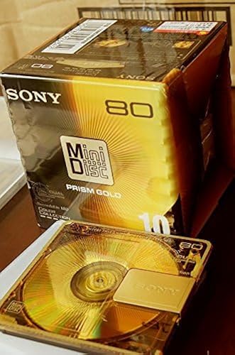 Sony Prism Gold Series MiniDisc 80 Min 10 Pack Recordable MD in 