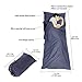 Beauty Star Sleeping Bag Liner, Super Lightweight Sleeping Bag Spring Autumn Traveling, Camping, Backpacking, Hiking, Portable Envelope Ultralight Sleep Sack Compression Sack (Navy Blue)