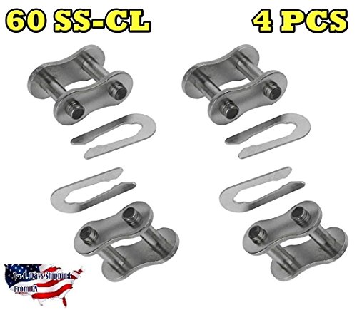 60 SS Stainless Steel Roller Chain Connecting Link (4PCS)