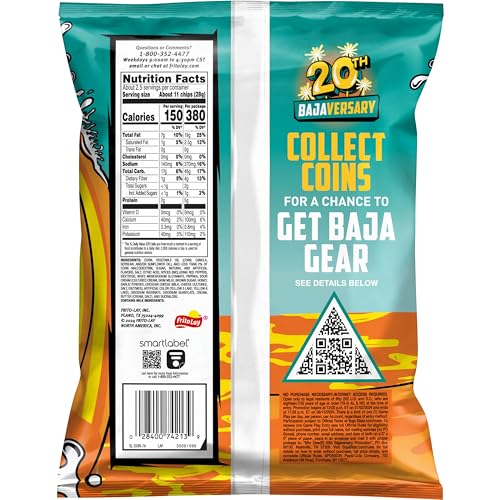 DORITOS TORTILLA CHIPS BAJA FIERY MANGO, 2.625 OZ