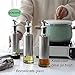 Olive Oil Bottle, Vinegar and Sauce Dispenser, 11ounce/300milliliter Olive Oil Dispenser with Drip-Free Spout and Stainless Steel Funnel for Kitchen BBQ Camping