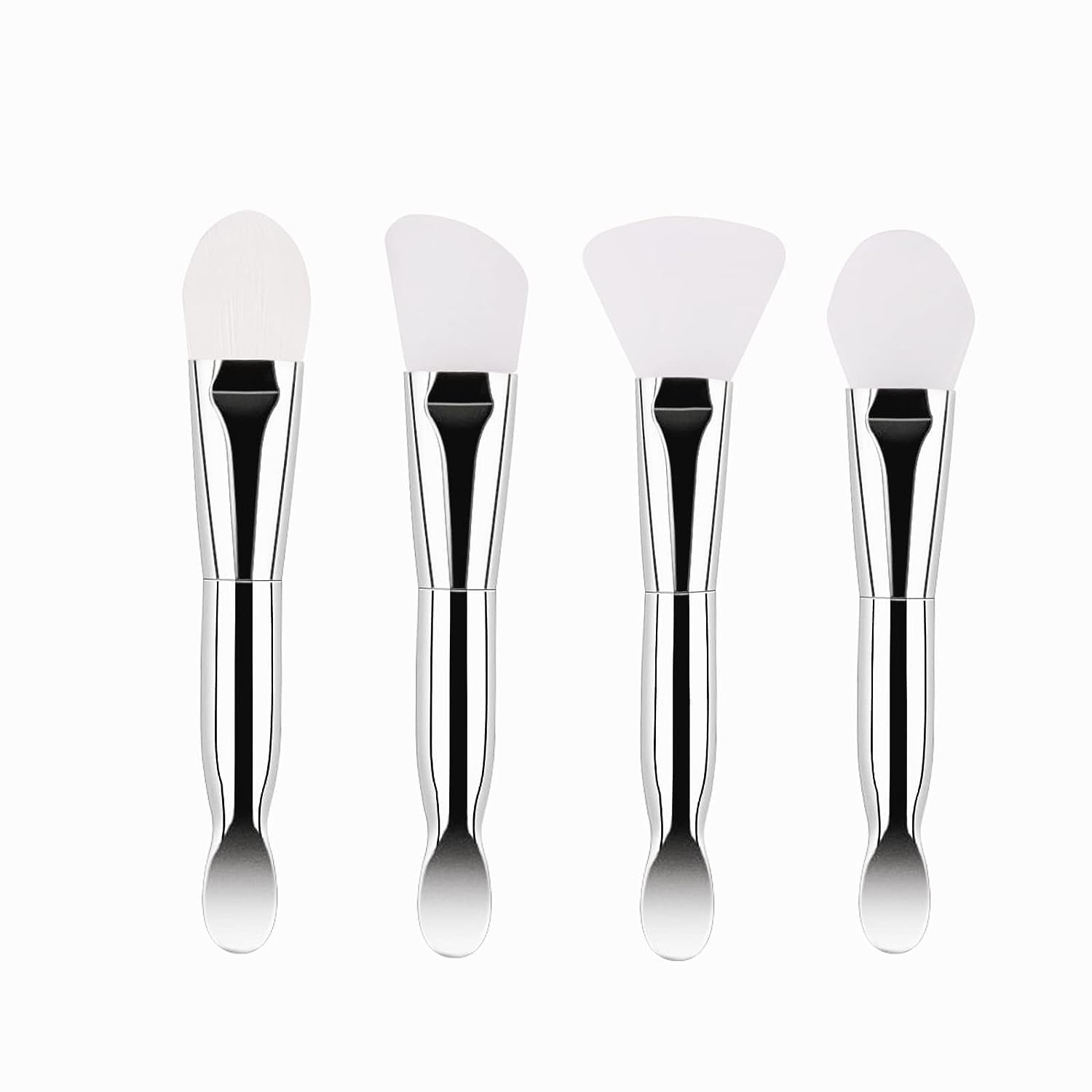 Y-KINZ 4pcs Silicone Face Mask Brushes For Easy,Precise Mask Applicator Brush Cosmetic Brush For Masks Ideal For Mud Clay Gel Cream Masks Diy & Estheticians