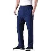 Zoulee Men's Casual Cotton Jogger Sweatpants Zipper Front Pants