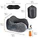 Lucear Travel Pillow Luxury Memory Foam Neck & Head Support Pillow Soft Sleeping Rest Cushion for Airplane Car with 3D Sleep Mask, Earplugs, and Luxury Bag (Grey)