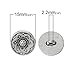 PEPPERLONELY Brand 10PC Antique Silver Metal Shank Button Round Single Hole Flower Pattern 15mm