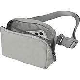 NGIL Mini Belt Bag for Women Crossbody Pack Workout Traveling Running Hiking Waist Bag with Adjustable Strap(Light Gray)