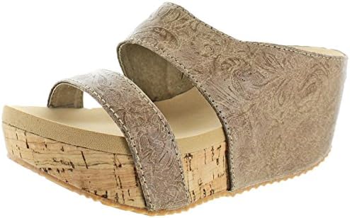 Volitile Women's Adobe Wedge Sandal, Tan, 9 B US