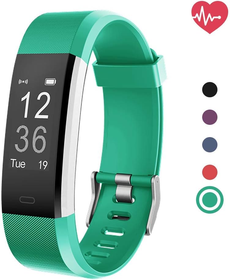 Delvfire Fitness Tracker mit Herzfrequenz, Wasserdicht Aktivitätstracker Uhr mit Pulsemesser