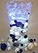 80 Royal Blue & White Pearls - Jumbo and Assorted Sizes Vase Fillers for Decorating Centerpieces - to Float The Pearls - Order with Transparent Water Gels