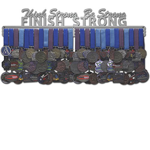 Allied Medal Hanger - Think Strong, Be Strong, Finish Strong (30" wide with 3 hang bars)