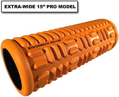 Platinum Fitness Ridgeback Foam Roller Pro for Trigger Points and Massage, 15", Orange
