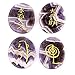 TGS Gems® Healing Crystals - 4pcs Engraved Chakra Amethyst Stone Palm Stone Crystal Reiki Symbols