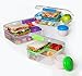 Sistema To Go Collection Bento Cube Lunch Box, Small, Clear/Blue Klips