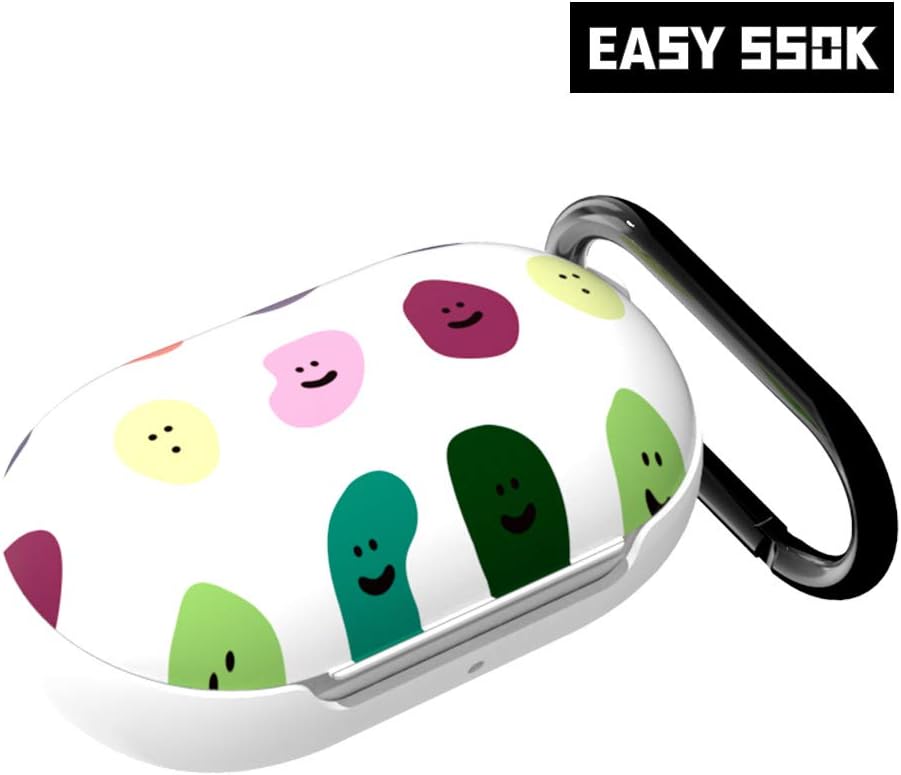 Easyssok - Galaxy Buds Design Pattern Case Cover, Compatible with Galaxy Buds/Buds+ Plus Case, Hard Protective Case, Full Body Protection (Pattern_Pebbles)