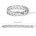 LEADCIN JOYEN Men's Chain Bracelet 316L Stainless Steel Curb Link 15mm Width, Silver Color