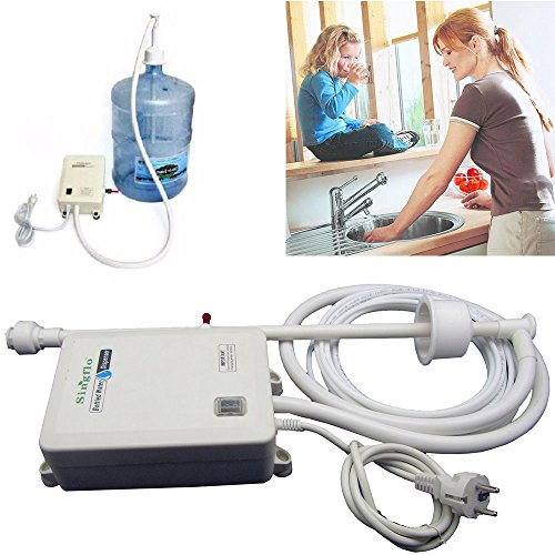 NOPTEG Bottled Water Dispensing System 20 ft Water Dispensing Pump System Single Inlet 115-127V AC for 3 5 6 Gallon Bottle with US Plug