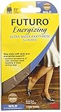 Futuro Energizing Ultra Sheer Pantyhose for Women, Medium, Brief Cut, Lace Panty, Nude, Mild (8-15 mm/Hg)