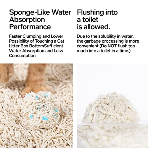 pidan Tofu Cat Litter Clumping,Flushable,Ultra Absorbent and Fast