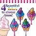Ice Cream Party Supplies: 24 Folding Ice Cream Cone Paper Fans For Kids - Variety Of Colors - Perfect For Any Birthday, Swimming Pool Or Beach Party Decorations & Favors - Lifetime Replacement