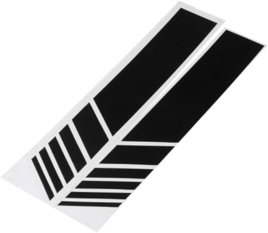 Alamor 2pcs Car Rear View Mirror Sticker Vinyl Stripe Decal Emblem Kk compatible with Mercedes Benz-Black
