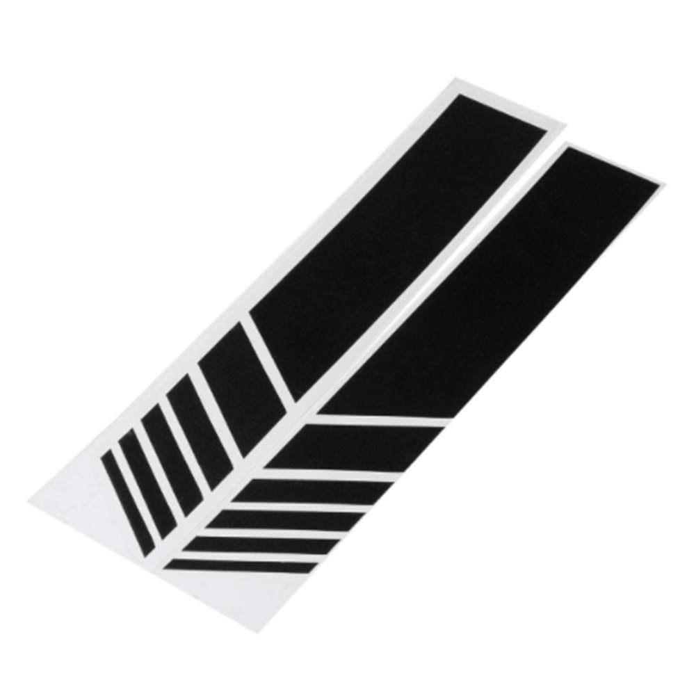Alamor 2pcs Car Rear View Mirror Sticker Vinyl Stripe Decal Emblem Kk compatible with Mercedes Benz-Black