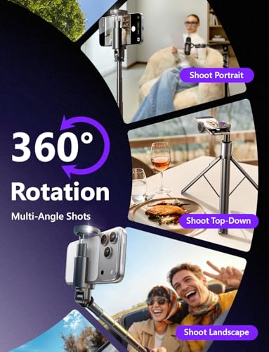 LISEN [0.01s-Open] Phone Tripod for iPhone, 67" Selfie Stick Tripod with Remote, Extendable Cell Phone Tripod Stand, Perfect for Travel Video Recording Live Stream Vlog for iPhone 17 Pro Max & Android