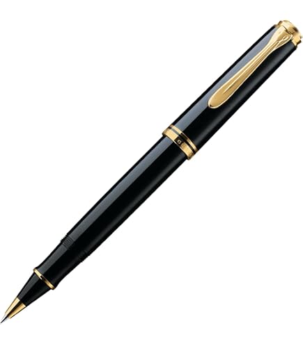 Amazon.com: Pelikan Souverän R400 Rollerball Pen, Black/Green, 1