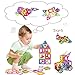 HCLIFE Magnetic Building Blocks Tiles Kit, Creative Educational Construction Eco Stacking Toys for Baby/Kids/Girls/Boys, 95 Piece