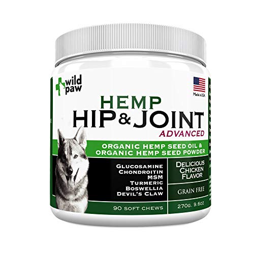 Hemp Hip & Joint Support Supplement for Dogs Organic Hemp Oil + Hemp