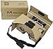 Google Cardboard Kit V2 by MINKANAK Bigger Lens 3D Virtual Reality Cardboard Glasses with Head Strap Nose Pad Forehead Pad and NFC Tag,Compatible with 3-6inch Screen Android and Apple Smartphone