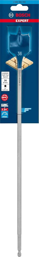 Bosch EXPERT Self Cut Speed Spade Drill Bit 36 mm 400 mm Hex Shank view 2