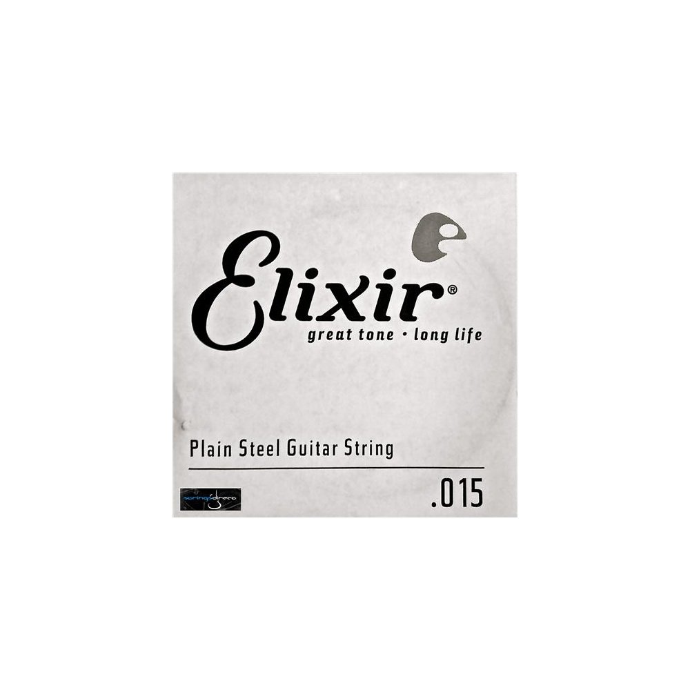 Elixir® Strings Anti-Rust Plated Plain Steel Single String (.015)