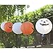 Just Artifacts 16-Inch Orange Halloween Pumpkin Paper Jack-O'-Lantern/Lamp 16-Inch Diameter (Set of 5, 16inch, Orange Paper Jack-O'-Lantern) - Just Artifacts Brand