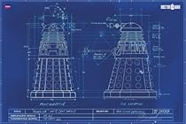 Iposters Doctor Who Dalek Blueprint Poster - 91.5 X 61cms (36 X 24 Inches)