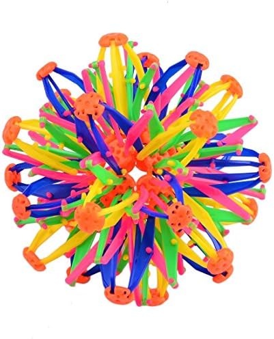 Hoberman Expanding Sphere Ball Rainbow Colorful Flower Magic Ball - Great as Desk Toy Kids Birthday Gift Christmas Gift Educational Toy